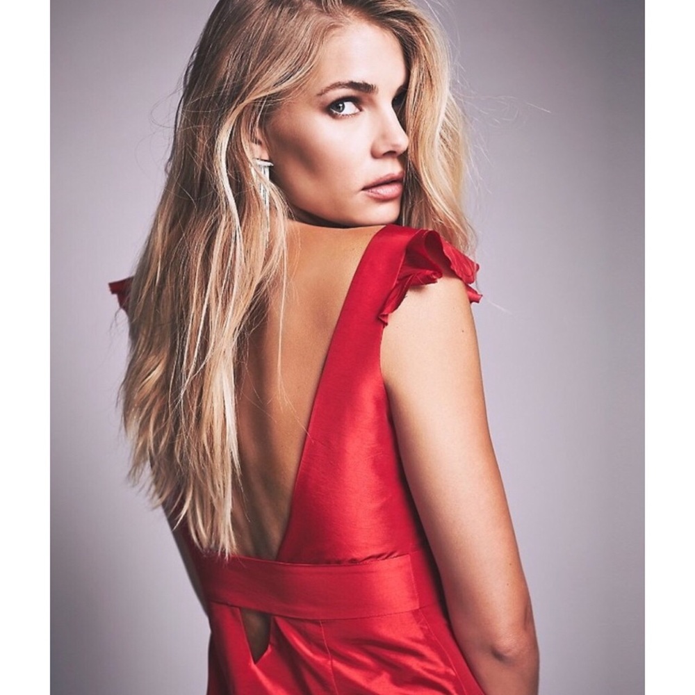 Free People Limited Edition Red Goddess Gown